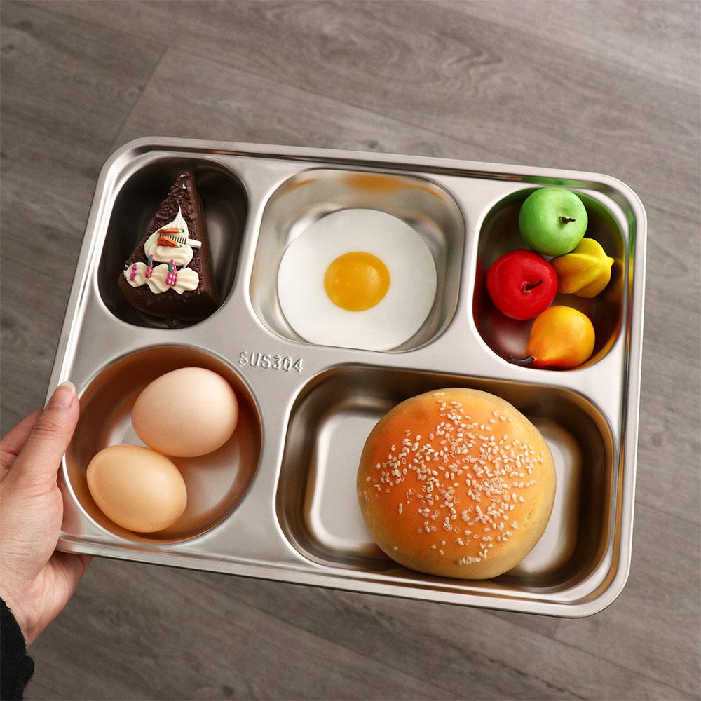 Food Platter Snacks - Vassoio Rettangolare in Acciaio Inossidabile con