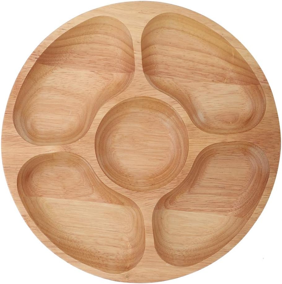 Food Platter Snacks - Vassoio a 5 Scomparti, Piatto di