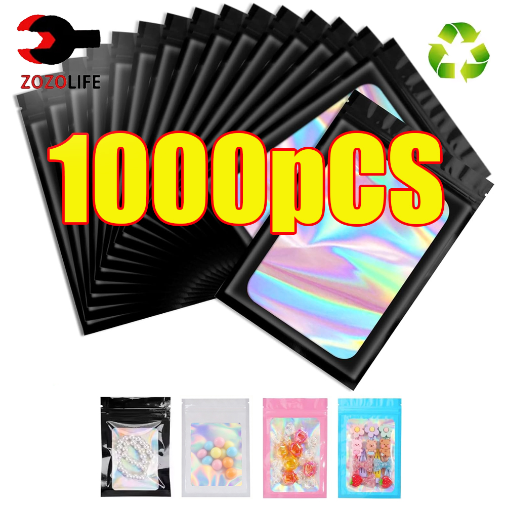 Food Z - 10-1000 Pezzi Sacchetti Olografici con Chiusura