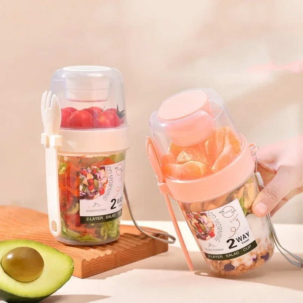 Tazza per insalata portatile T - Food Snacks Wholesale recensione e prezzo