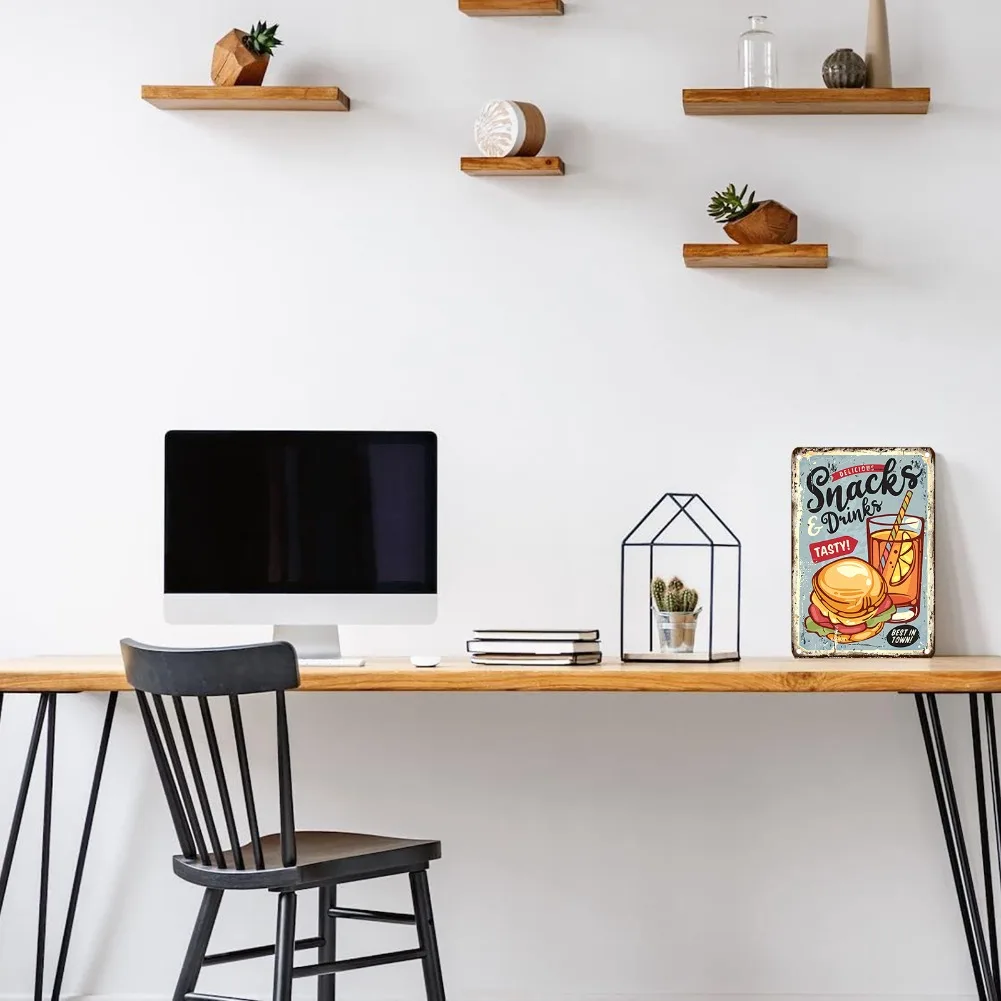 Targa in metallo per alimenti  - Food Drink Snacks recensione e prezzo