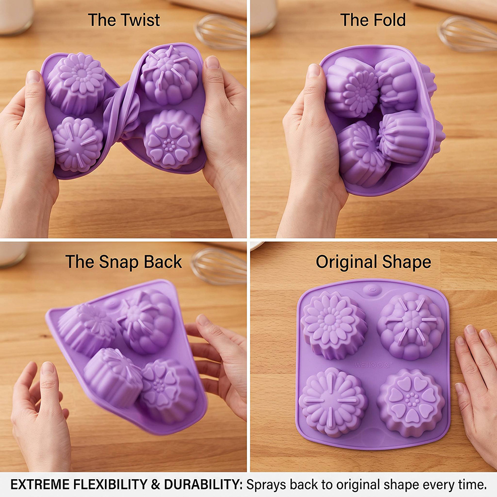 Stampo in silicone a 4 fori a  - Food Snacks Healthy recensione e prezzo